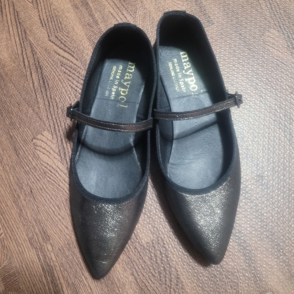 Maypol Anthropologie Rota Percival Mary Jane Flat in Bronze eu 37 US 6.5 - Picture 4 of 9
